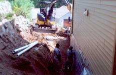 Gray's Excavating drainage installation